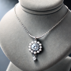 Colier din argint veritabil cu cristale zirconia