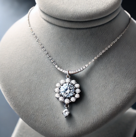 Colier din argint veritabil cu cristale zirconia